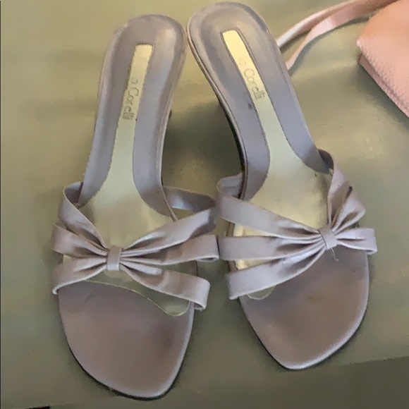 SALE 💙 Purple Leather Kitten Heel Sandals 👡 - Picture 2 of 5